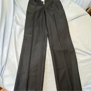 Men’s Gianni Manzoni NWOT trousers,black w/pinstripe.36.5 unfinished inseam